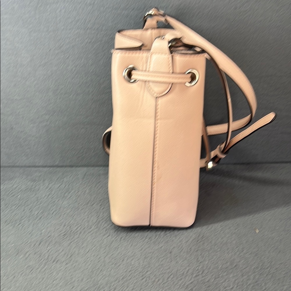 Chaps Pink Beige Crossbody Bucket Bag - Picture 7 of 16